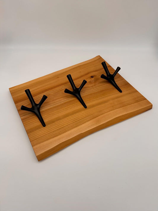 Garderobe aus edlem Kirschbaumholz inkl Montagematerial