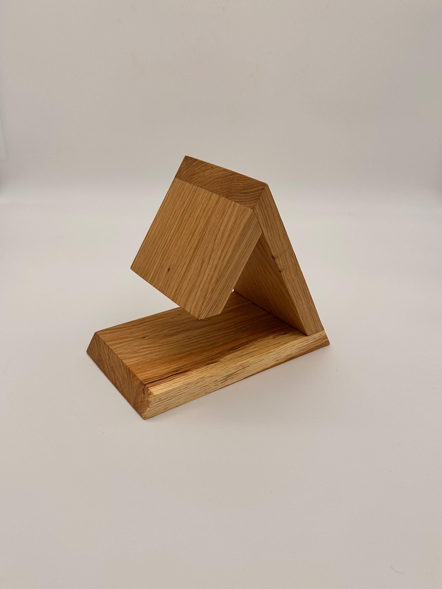 Handgefertigter Holz Buchständer aus Eiche | Lesehilfe & Brillenhalter | Modernes Geschenk für Leser*innen | Minimalistischer Book Stand